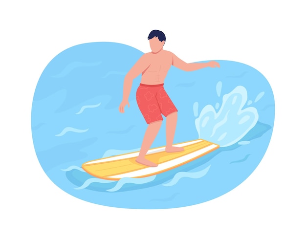 Surfing 2d web banner, poster