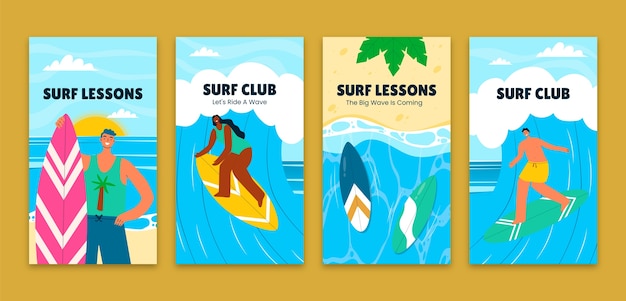 surfing adventure instagram stories