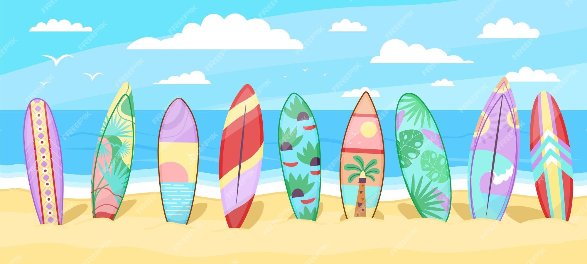 Vibrant Summer Surfboards A Colorful Concept For A Beach Getaway Captured  In Extreme Closeup On An Isolated Coastal Landscape Background, Surfer, Surfing  Surfer, Surf Background Image And Wallpaper for Free Download