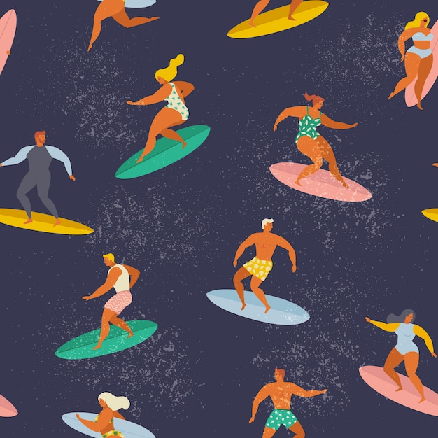 サーフィン男の子と女の子のパターン