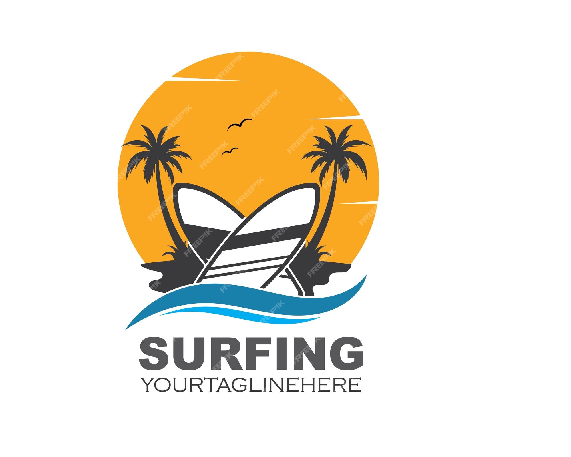 Surf surfers wave logo design template for brand or company and other  13431504 Vector Art at Vecteezy