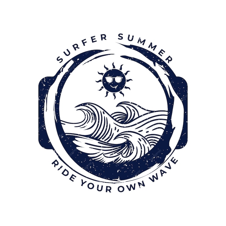 Premium Vector | Surfing logo summer surfing illustration design vector