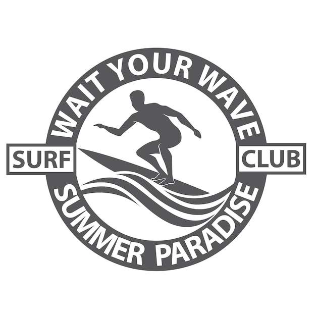 Emblema dell'uomo surf