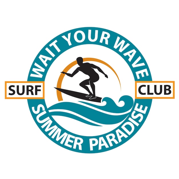 Emblema dell'uomo surf