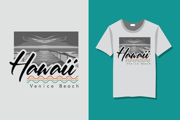 Vettore surf e surf alle hawaii design vintage sfondio grunge tipografia sportiva grafica di magliette