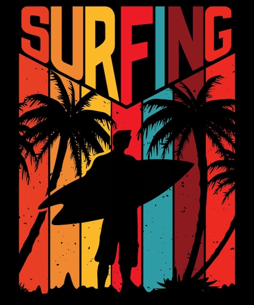 T-shirt da surf design