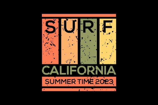 Surflogo met de titel 'surf california summer time 2022'