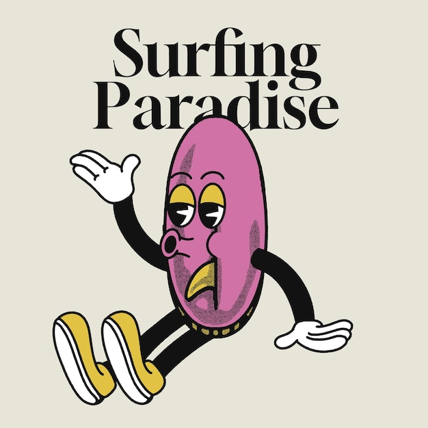 Surfparadijs met Surf Groovy Characterdesign