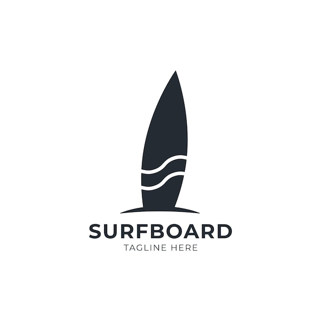 Surfplank logo ontwerp concept pictogram vectorillustratie