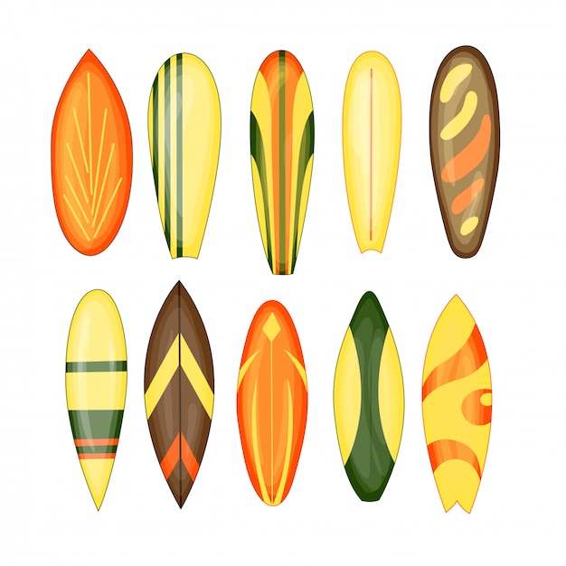 Surfplank - set 1 - vector illustratie geã¯soleerd