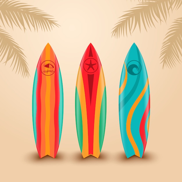 Vector surfplanken met ander design. illustratie