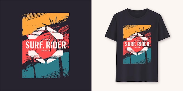 Surfrider elegante grafica tee disegno vettoriale stampa