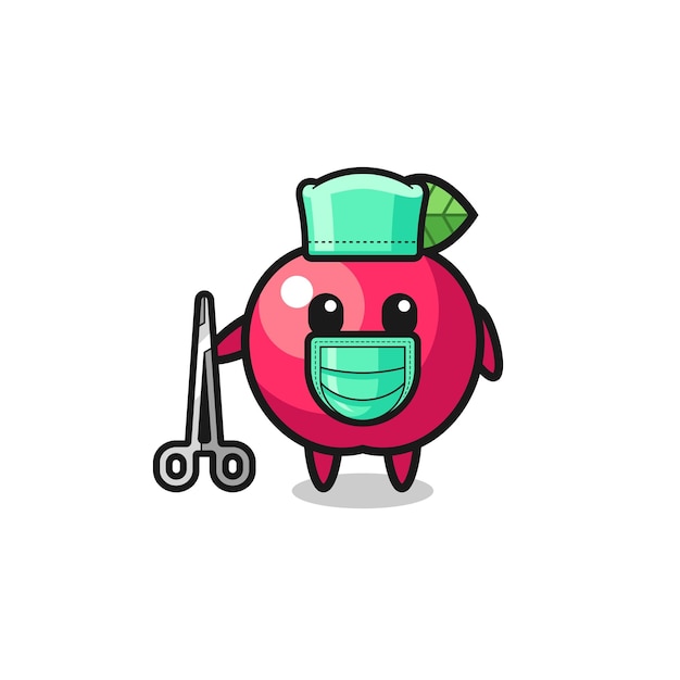 Surgeon apple mascot character