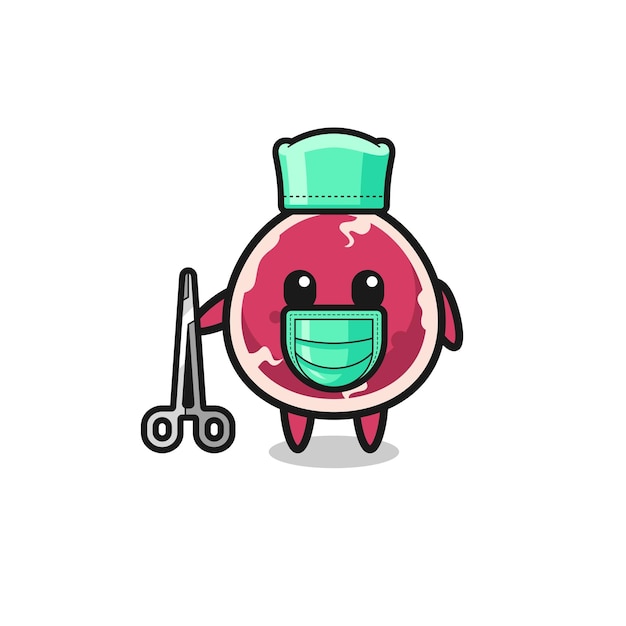 Surgeon beef mascot character
