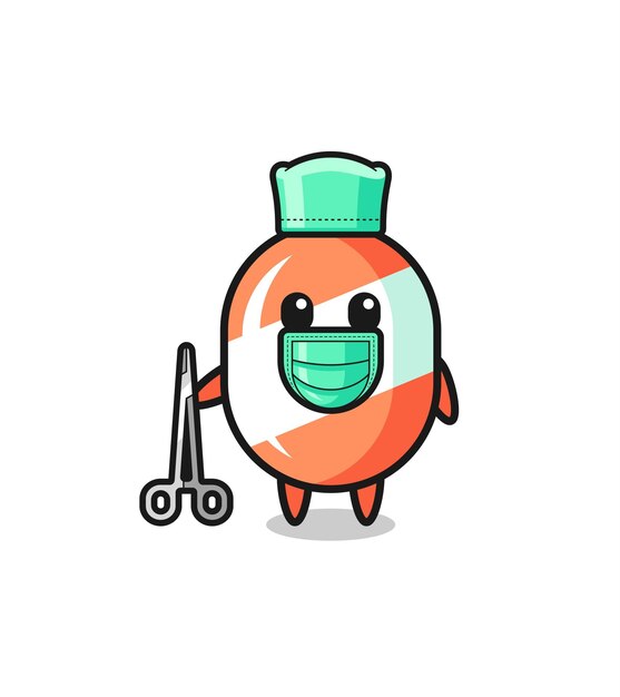 Surgeon candy mascot character cute design