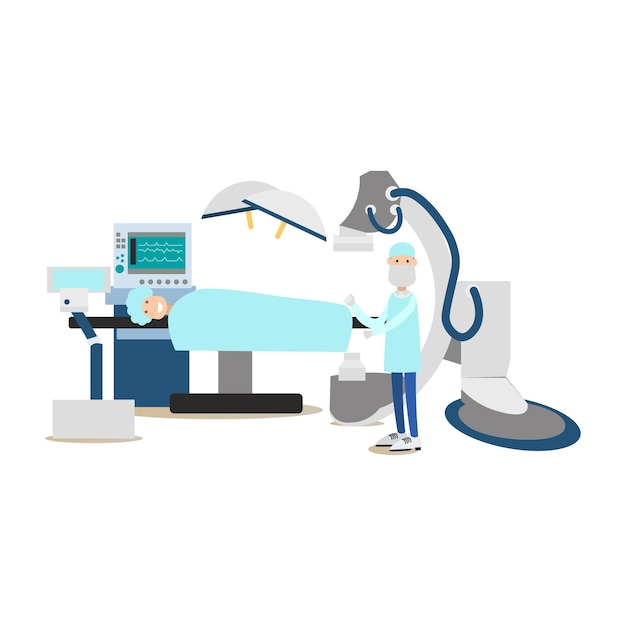Vector surgeon concept vector illustration in flat style