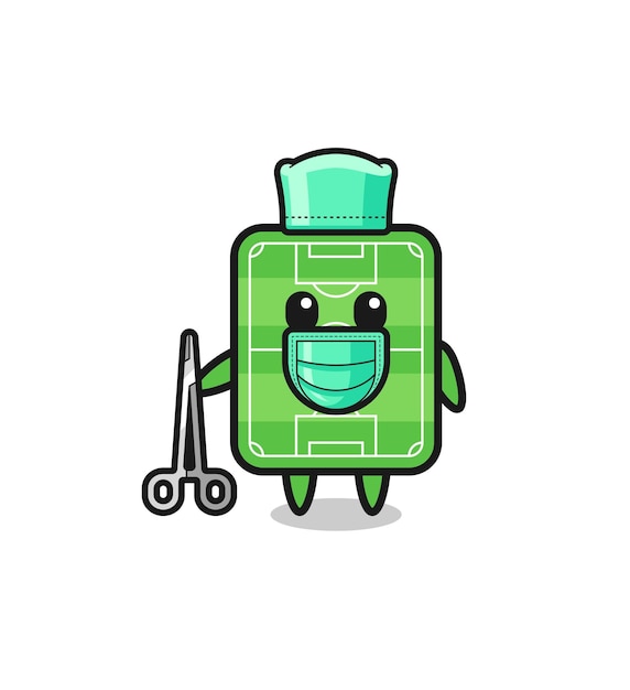 Surgeon football field mascot character