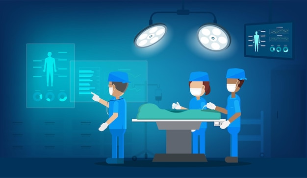 Surgeon team in surgery room