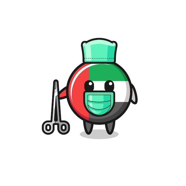 Surgeon uae flag mascot character