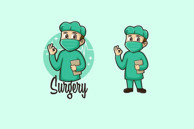 Surgery cartoon logo