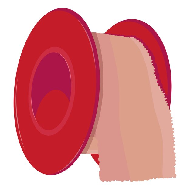 Vector surgical red tape vector illustration