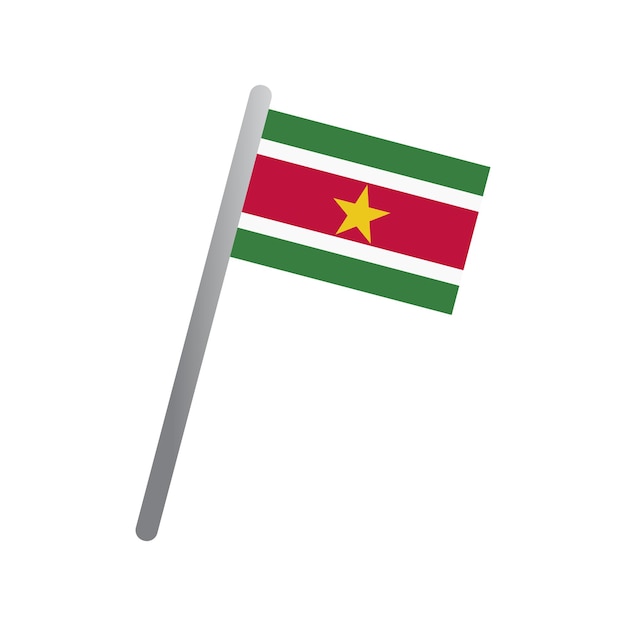 Vector suriname flag icon vector