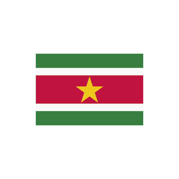 Suriname flag icon vector