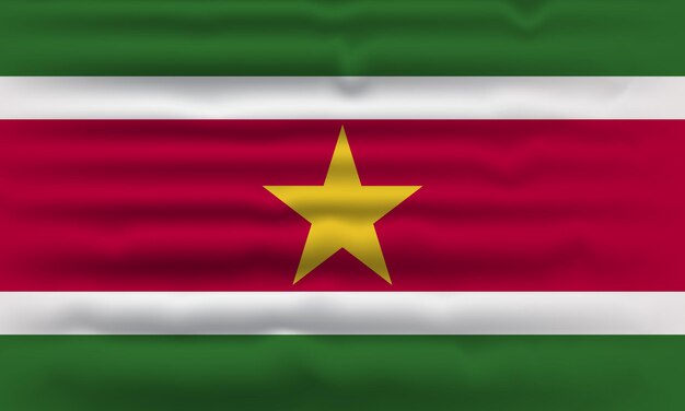 Vector suriname national flag design, flag of suriname