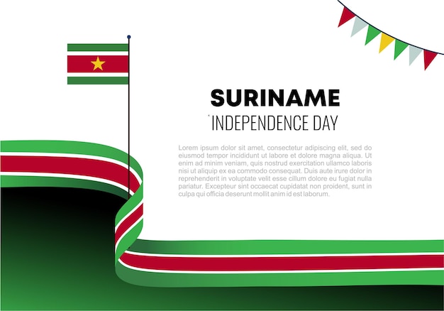 Suriname onafhankelijkheidsdag achtergrond banner poster voor nationale viering op 25 november