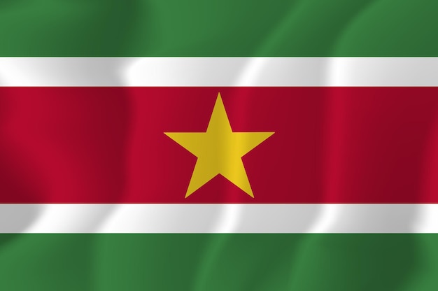 Suriname zwaaide vlag vector illustratie achtergrond
