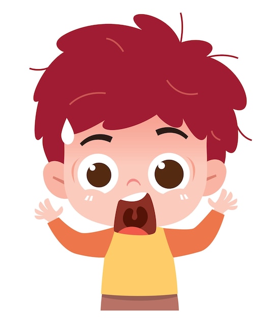 Surprised Cartoon Boy