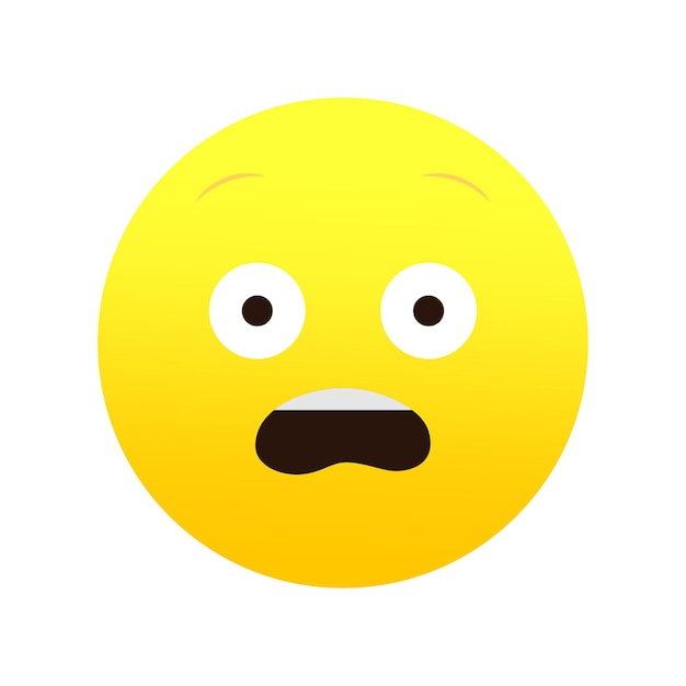 Surprised emoji face Shocked expression Vector illustration EPS 10