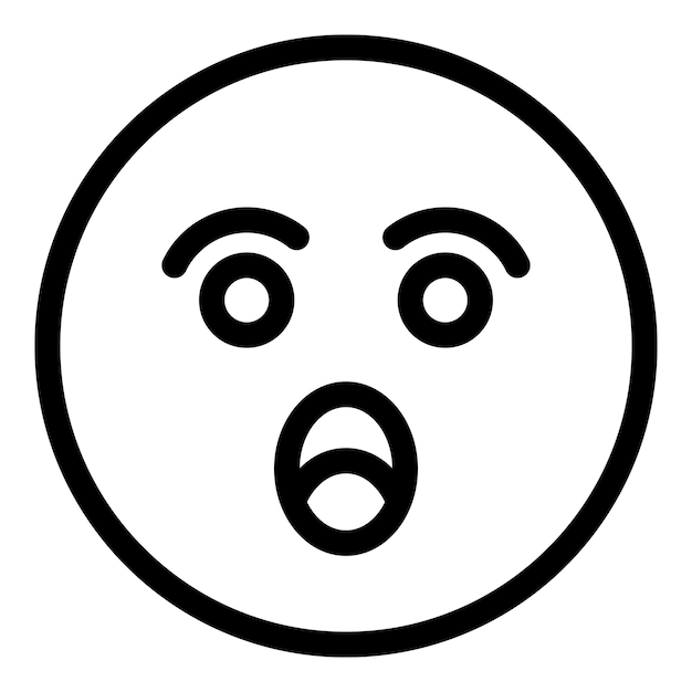 clipart of a surprised face