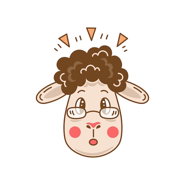 Surprised sheep portrait