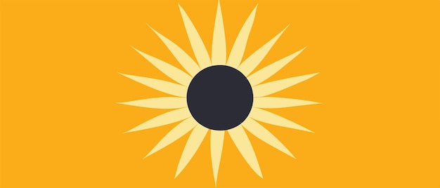 Vector surreal minimalism simple flat sunshine logo