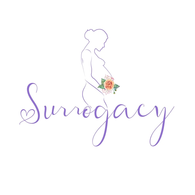 Surrogacy logo template mordern minimal design