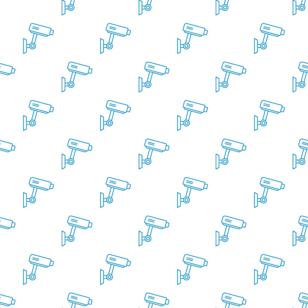 Vector surveillance camera vector seamless pattern