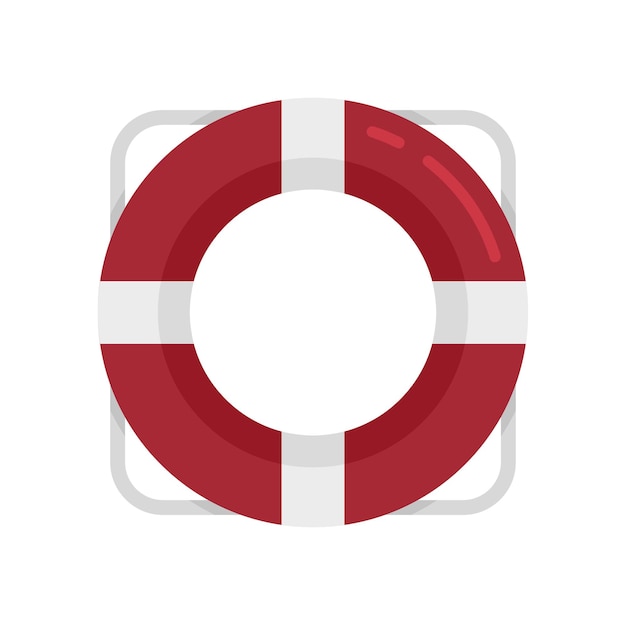 Survival life buoy icon flat illustration of survival life buoy vector icon isolated on white background