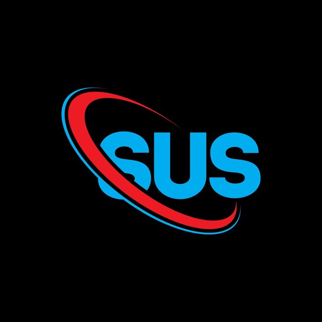 SUS логотип SUS буква SUS буква дизайн логотипа Инициалы SUS логотипа, связанного с кругом и заглавными буквами монограммы логотипа SUS типографии для технологического бизнеса и бренда недвижимости