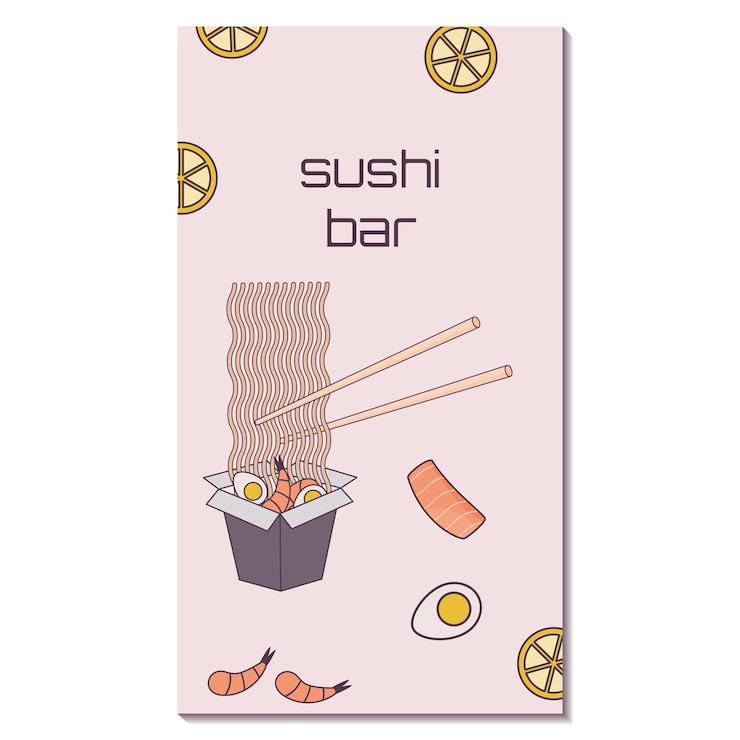 Vector sushi bar flyer