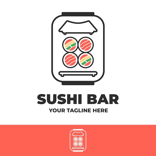 Sushi bar logo vector