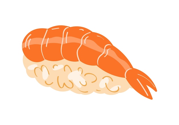 Sushi. Concept of snack, sushi, exotic nutrition, sushi restaurant, sea food. Vector illustration