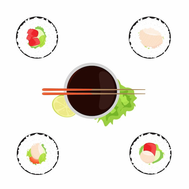 sushi decorontwerp vector
