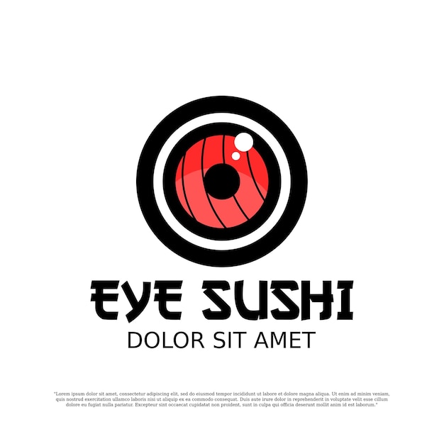 Sushi eye logo template design in Vector illustration