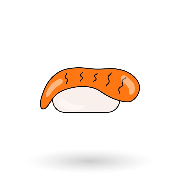 Sushi flat icon Vector illustration icon for mobile web and menu design Street Food concept