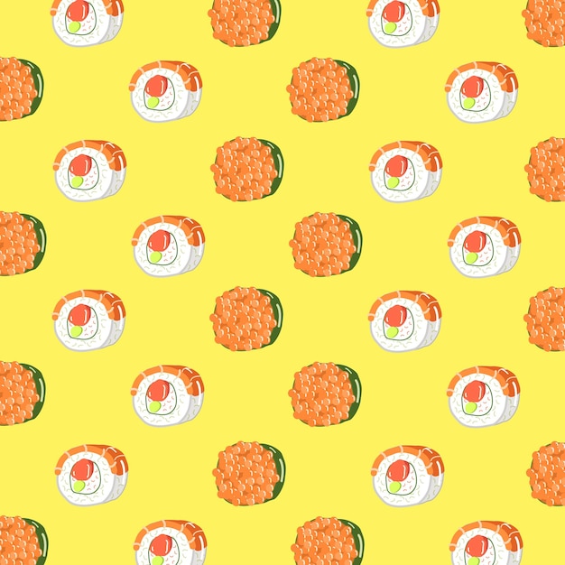 Sushi food pattern illustration