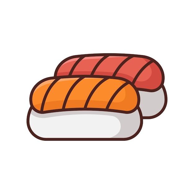 Vector sushi icon vector design template in white background