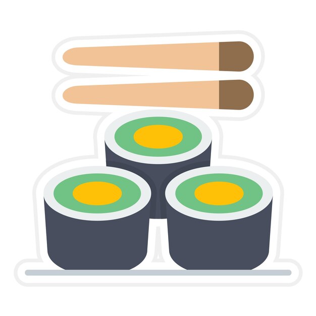 Vector sushi icon vector image can be used for street food