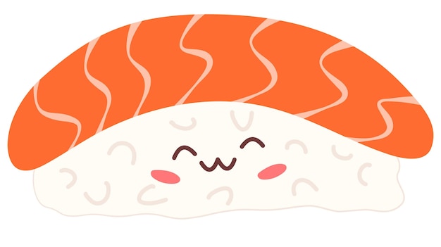 Vector sushi japans eten verse zalm vis nigiri vector illustratie cartoon