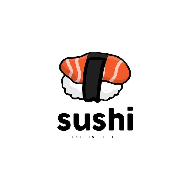 Vector sushi logo japanese fast food design vector icon template symbol